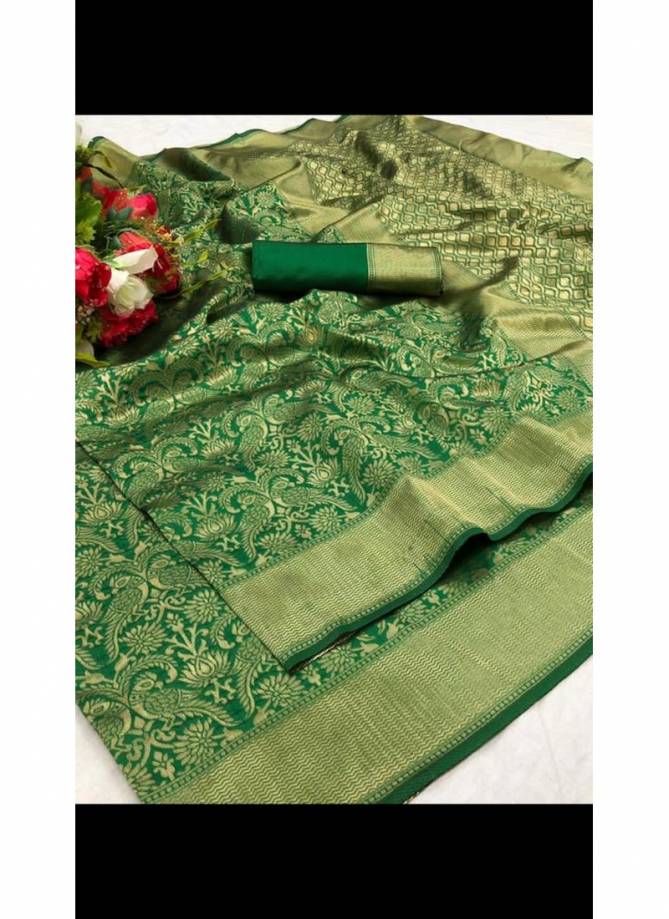 Alankar Exclusive Collection Of Designer Lichi Silk Festival Wear Saree 